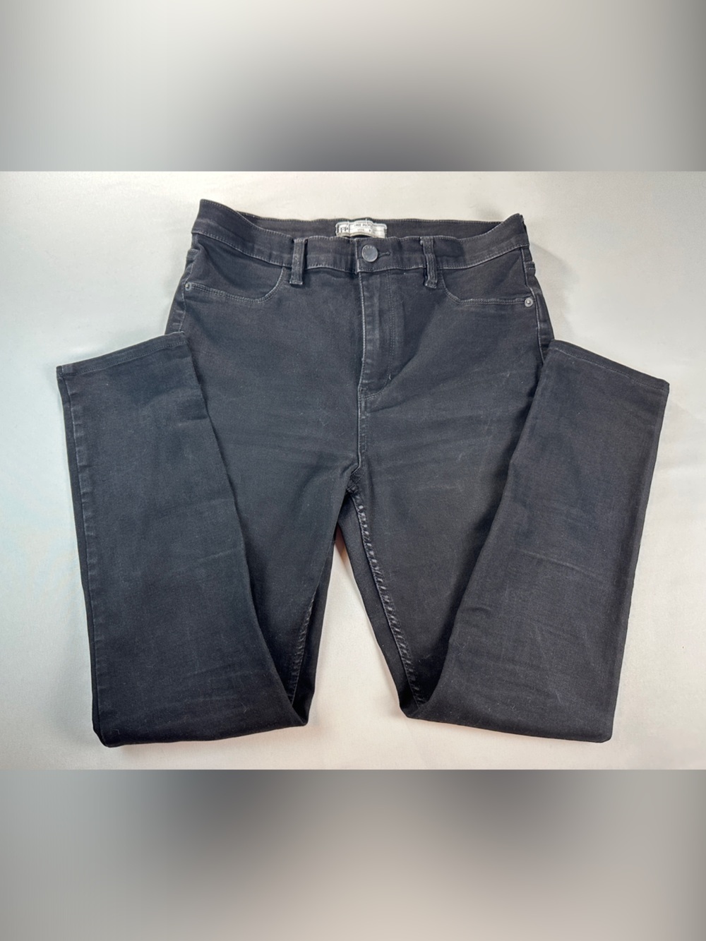 Free People Women’s Black Jeans 31 10 12 Straight Whimsigoth Boho Festival